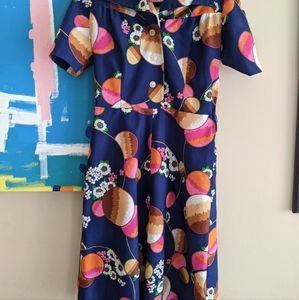 Vintage Dress with Floral Print